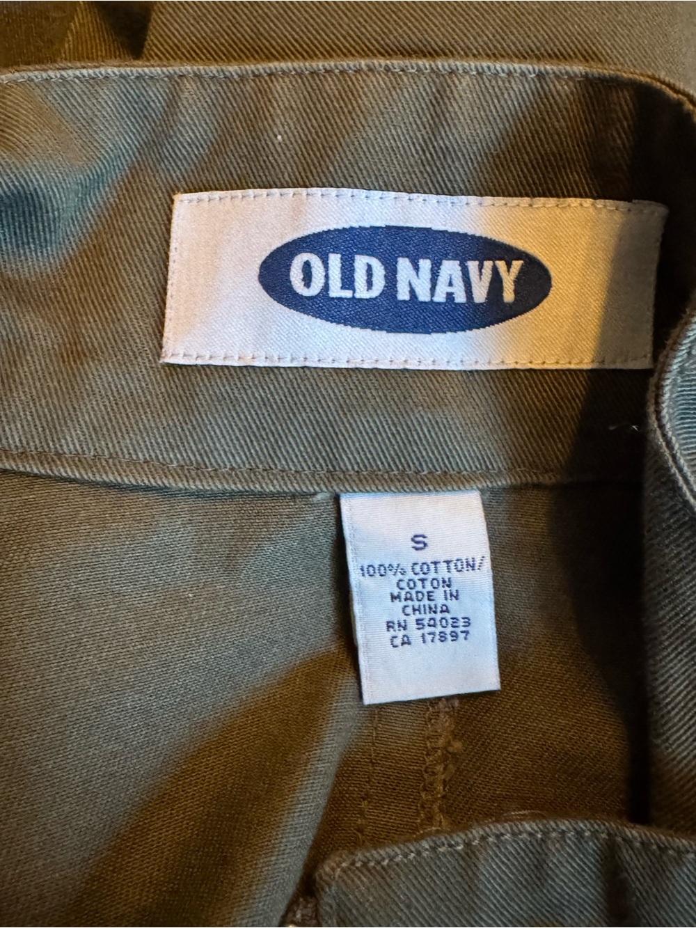 Old Navy Cotton Olive Utility Belted Military-Style Jacket small Y2K small - Picture 6 of 7